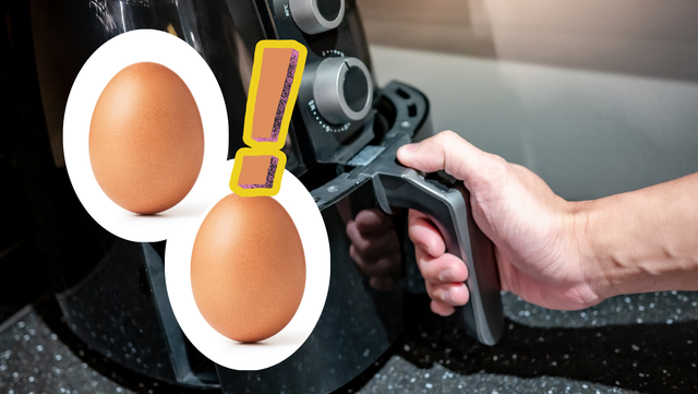 Isso é o que acontece quando você coloca dois ovos crus por sete minutos na AirFryer. Inacreditável!