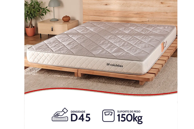 
Colchão de espuma garante firmeza para quem busca mais sustentação (Divulgação: Mercado Livre)

