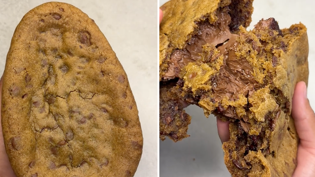 Queria inovar na Páscoa e resolvi fazer esse ovo cookie recheado de Nutella: foi sucesso absoluto, as encomendas não param