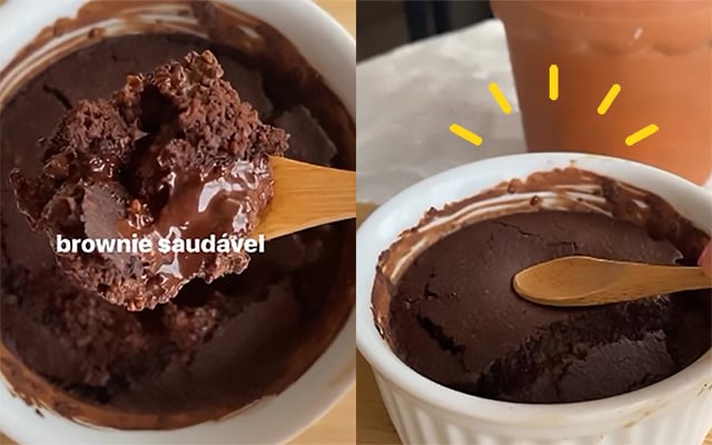 Brownie que cabe na dieta existe e eu posso te provar com essa receita saudável para matar a vontade de um docinho