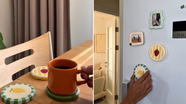 Transforme as tampas de metal em porta-copos ou ímãs de geladeira personalizados (Créditos: Reprodução/@daire6blog/Instagram)