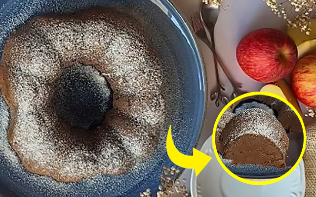 Já passa o café para beber com esse bolo de maçã com chocolate delicioso