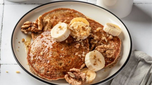 Testei uma receita de panqueca fit simples e ela virou rotina aqui em casa no café da manhã