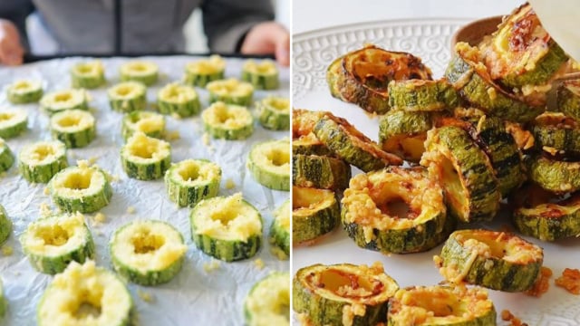 Capriche na quantidade de parmesão e deixe os anéis dourarem bem para conseguir um resultado ainda mais gostoso (Créditos: Reprodução/@bettoauge/Instagram)