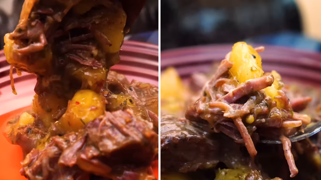 Desmancha na panela e derrete na boca: carne com mandioca na panela de pressão fácil de fazer (difícil é esperar o dia seguinte, quando ela fica ainda mais gostosa!)