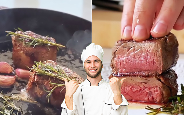 Filé nível de restaurante usando sua frigideira de casa: atenção aos detalhes no modo de preparo