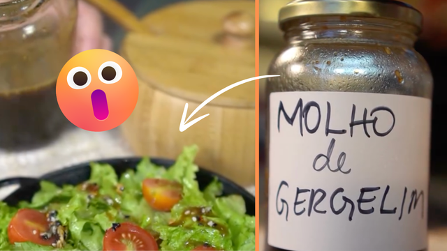 Esse molho de gergelim deixa a sua salada molhadinha com um toque oriental