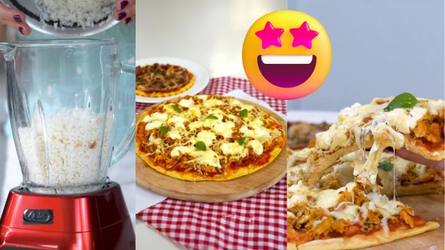 Como transformar o arroz velho em uma pizza deliciosa SEM FARINHA DE TRIGO