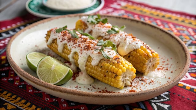 O elote é uma receita tradicional do México feita com milho na espiga grelhado com maionese. (créditos: Sshutterstock)