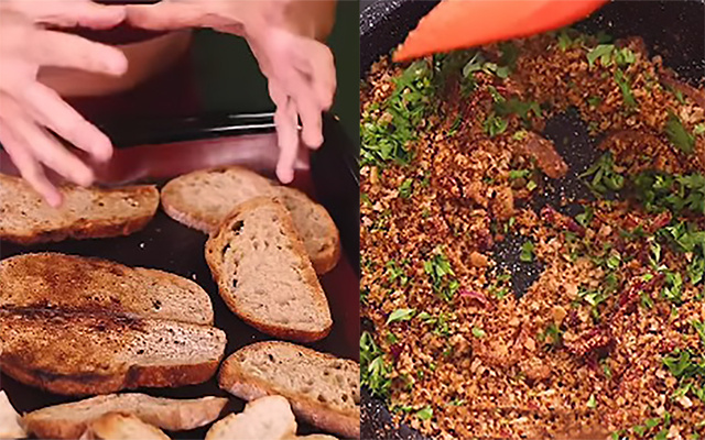 Se você tem pão velho em casa, você tem um tesouro de acompanhamento: essa receita dura meses e combina com salada, arroz e feijão, carnes, sopa, com o que você quiser!