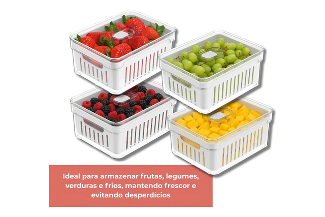 Conserve frutas e verduras sempre frescas e prontas para o consumo (Divulgação: Mercado Livre).