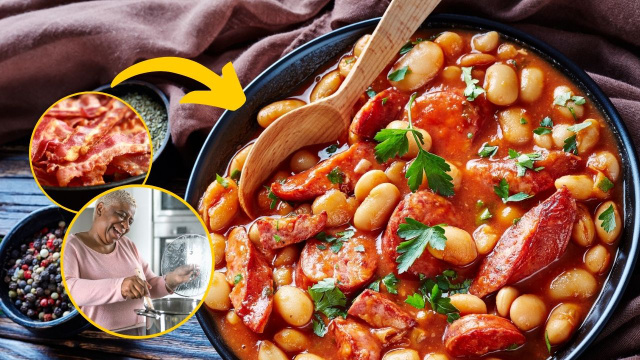 Aprendi essa receita de FEIJÃO ASSADO com bacon com a minha avó e meus filhos só comem assim