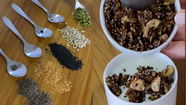 Esse ingrediente deixa a sua granola doce com 20 X mais cálcio que o leite: aprenda receita low carb