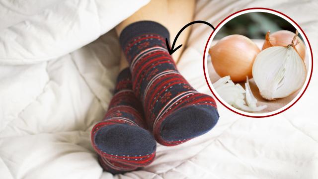Veja por que você deve colocar cebolas cortadas em suas meias enquanto dorme