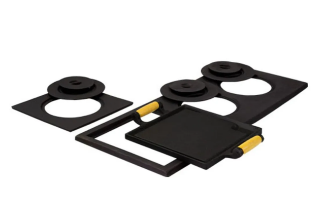 Chapa 3 furos com bifeteira tem versatilidade e controle de temperatura em um só conjunto (Divulgação: Mercado Livre).