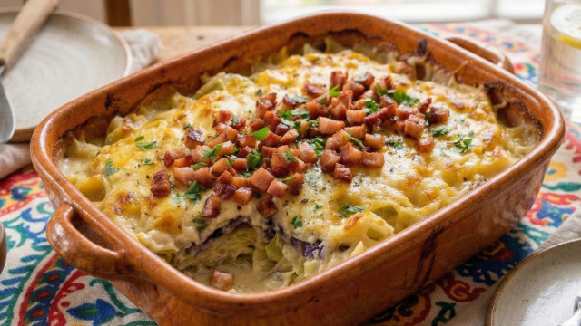 Se você tiver repolho sobrando, experimente esta receita! Basta adicionar leite e assar