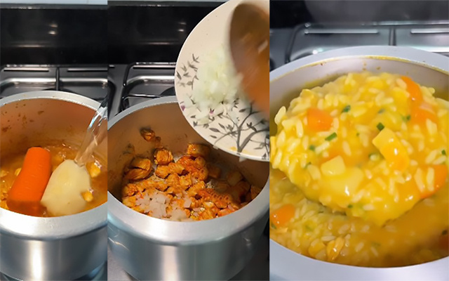 Procurando um jantar nutritivo e fácil de fazer para uma noite fria? Então anota a receita dessa canja cremosa