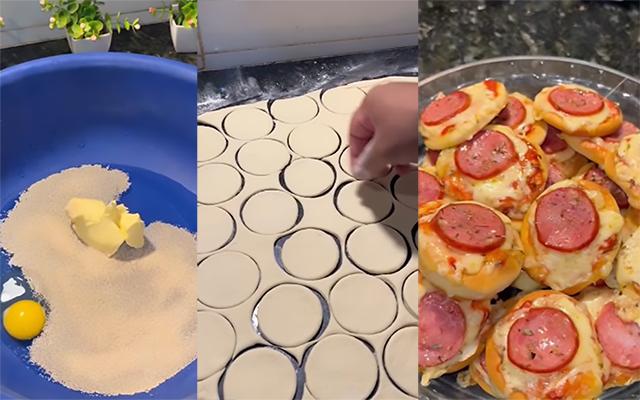 Sempre faço essa minipizza fofinha para o lanche das crianças durante as férias e a família inteira ama!