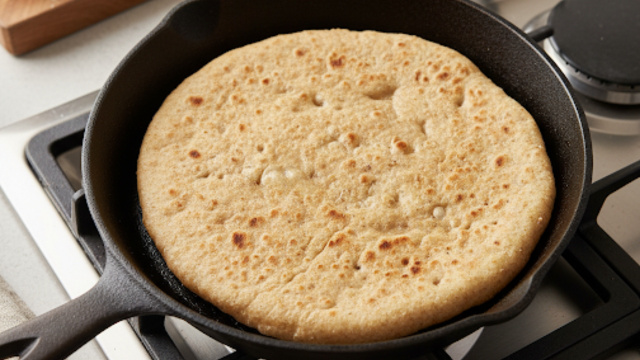 Pronto em 5 minutos: a receita de pão integral na frigideira, sem glúten e sem farinha, para um lanche rápido