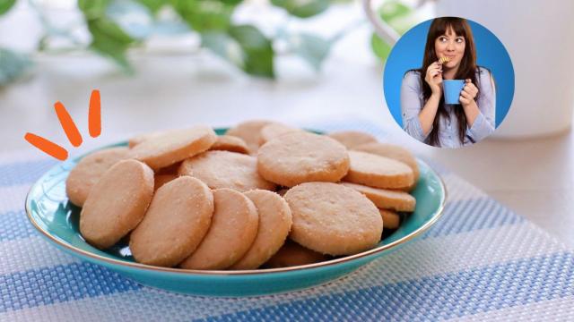 Biscoito amanteigado de preparo fácil para comer no lanche ou com o café