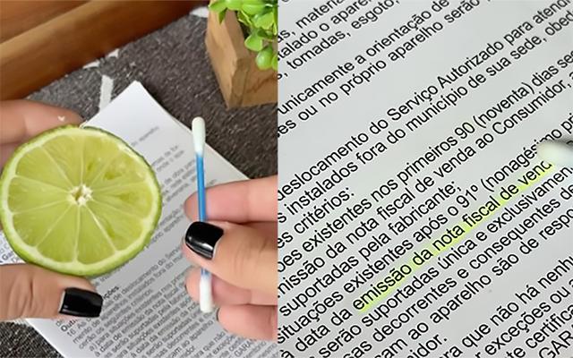Com quantos anos você descobriu a mágica do limão para apagar o marca-texto (sim, aquele da caneta amarela) em um papel?