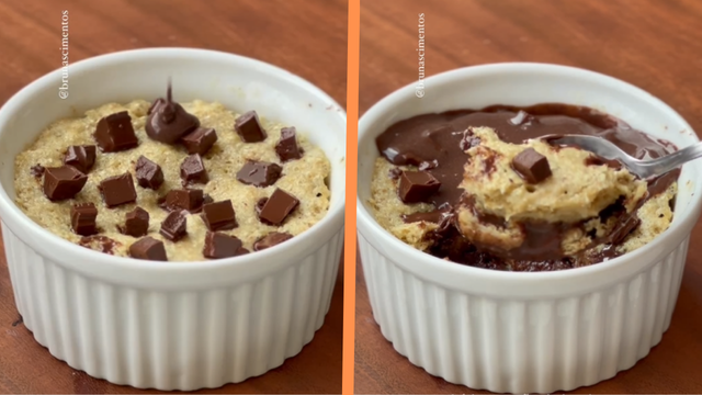 Parece um sonho: cookie de pote delicioso com apenas 166 calorias e pronto em menos de 2 minutos