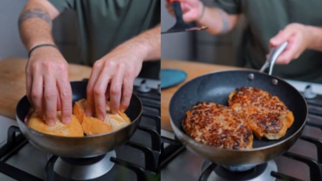 Você nunca imaginou comer hambúrguer assim: vai tudo no pão francês!