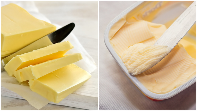 Margarina e manteiga não se comportam da mesma forma na confeitaria. (créditos: Shutterstock)