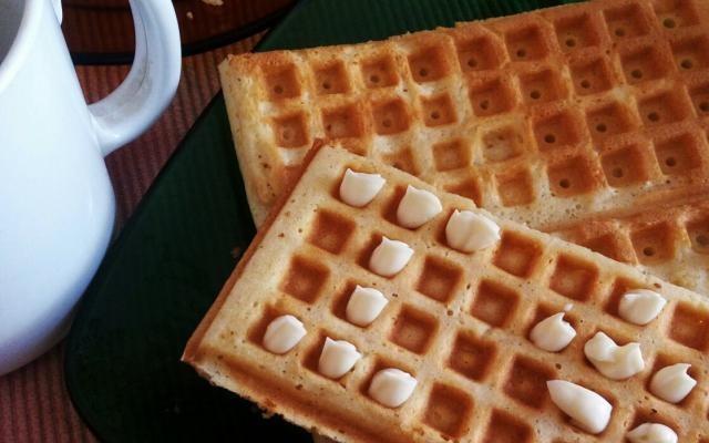 Waffle caseiro para encher de manteiga e cobertura (Créditos: TudoGostoso/Vanessa Gama)