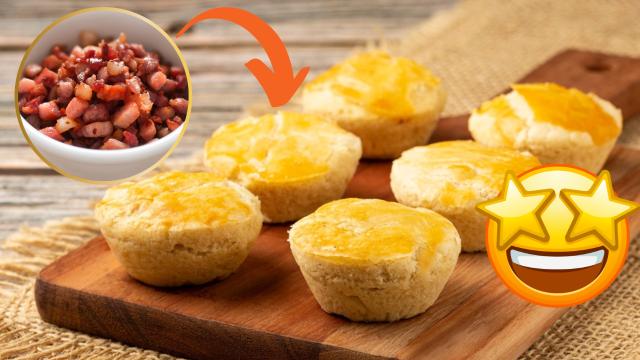 Empadinha de bacon com massa que derrete na boca e fácil de fazer é a receita perfeita pro lanche