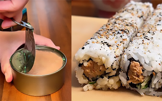 Sushi de atum enlatado é a receita econômica que vai salvar o seu fim de semana: não seja refém dos preços do salmão