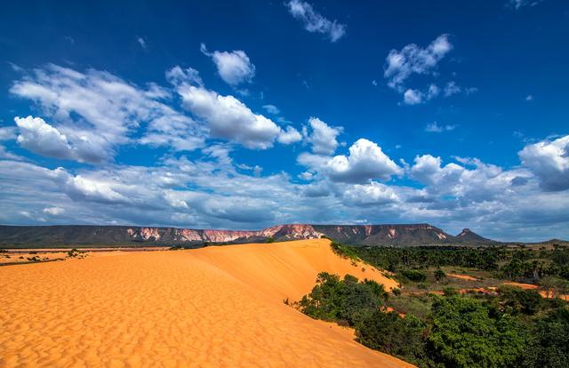 Jalapão é um destino duplo que permite subir pelas imponentes dunas de areia e nadar em piscinas naturais no meio da floresta (Créditos: Shutterstock)