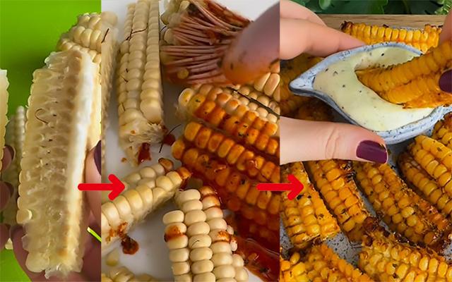 Milho assado na airfryer fácil pronto em 12 minutos: molho especial vai deixar o lanche ainda mais irresistível