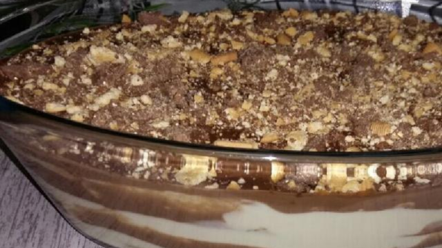 Pavê de baunilha e chocolate. (creditos: TudoGostoso)