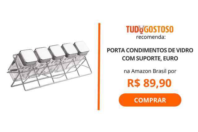 Porta Condimentos de Vidro com Suporte, Euro