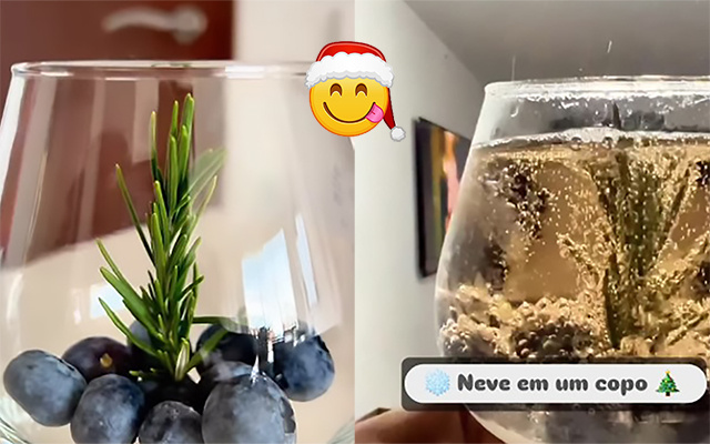Neve em copo: esse é o drink de Natal mais lindo do universo, se você postar viraliza