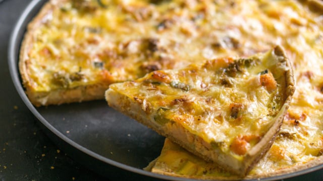 Quiche de bacalhau do TudoGostoso que faço todo dezembro: essa receita é fenomenal, uso a base para todo tipo de recheio