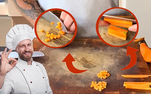 Corte vegetais como um profissional: bâtonnet, julienne, jardineira e brunoise
