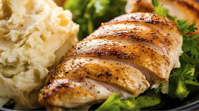 Frango grelhado sem ficar ressecado (Créditos: Canva)