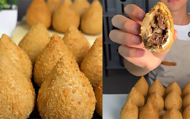 Eu quero ver você não cair de boca nessa coxinha de costela com cream cheese, é o céu na terra!