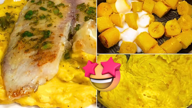 Esse é o acompanhamento perfeito para comer com tilápia: receita de purê de banana da terra; faça isso se você também gosta da textura mais mole