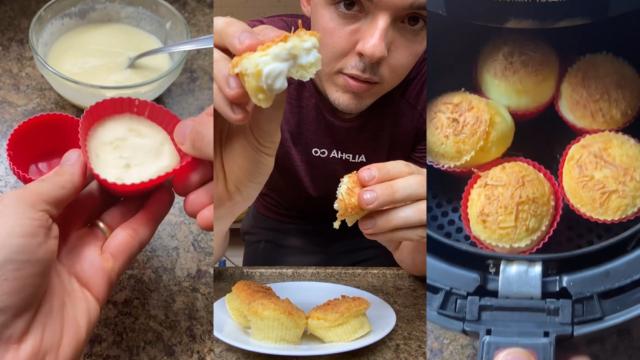 Pão de queijo que já sai recheado da airfryer: essa receita com tapioca vai virar seu lanche favorito!