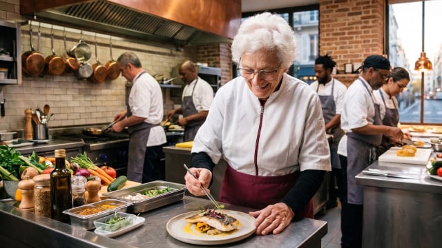 Ela tem 92 anos, é dona de um império gastronômico e ainda vai até a cozinha para provar cada prato