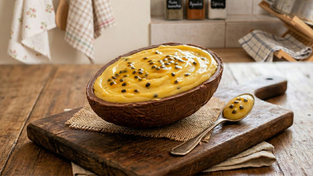 Trabalho com receitas e posso dizer: esse recheio de maracujá do TudoGostoso é o mais simples para os ovos de Páscoa