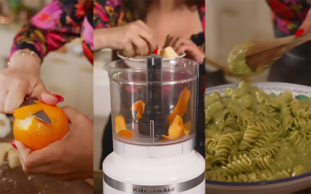 Pesto de casca de laranja e salsa é o molho pra macarrão de comer rezando (a receita é da rainha da massa!)