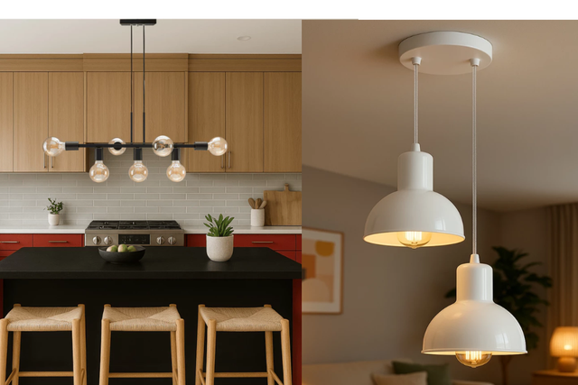 As cozinhas mais charmosas têm luminária pendente (Divulgação: Shopee).