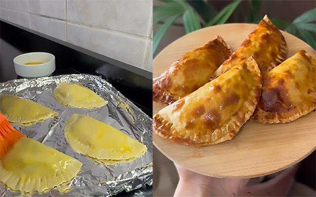Pastel fácil na airfryer pronto em poucos minutos é o meu lanche da tarde de todos os dias