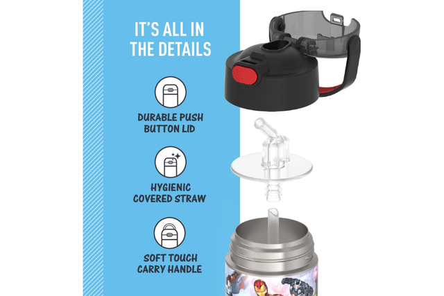 Durável, prática e com os heróis da Marvel, perfeita para o seu filho (Divulgação: Amazon)