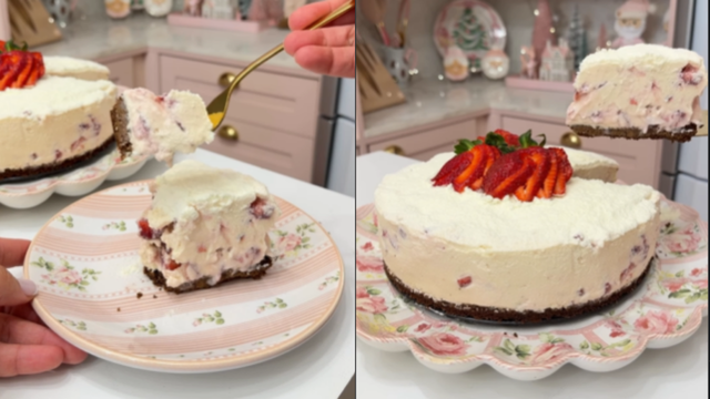 Torta quatro leites com morango: a sobremesa mais cremosa e irresistível que você vai provar