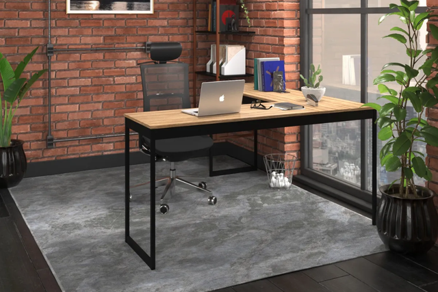 Essa mesa em L com cupom extra e 46% OFF é o upgrade que seu escritório precisa